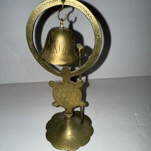 Vintage brass turtle bell